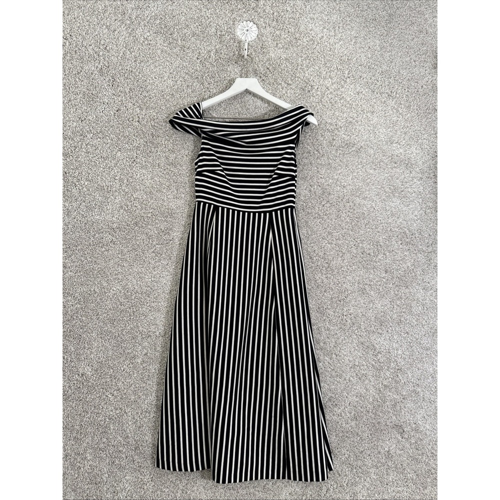 Banana Republic Black White Stripe Dress In Sz 0 Emily In Paris Inspired